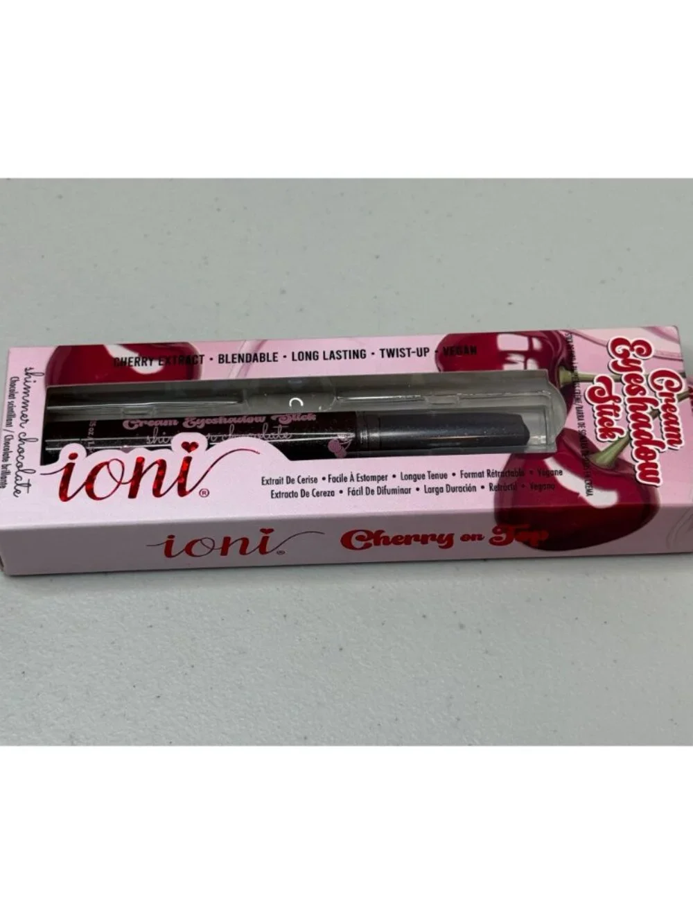 ioni Cream Eyeshadow Stick Dolce Shimmer Chocolate Cherry Vegan